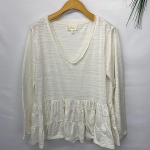 UO. Deletta ruffle long sleeve top size medium